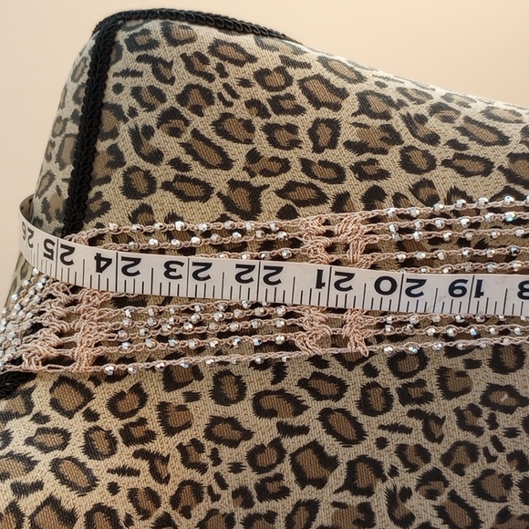 Crocheted Infinity Scarf necklace with silver beading - Picture 3 of 4